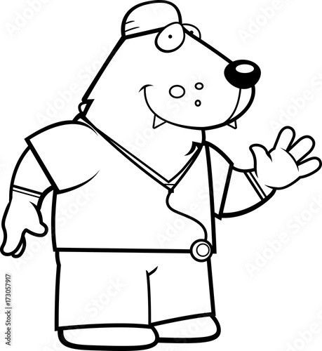 Cartoon Wolf Doctor