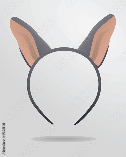 Donkey ears mask. vector illustration