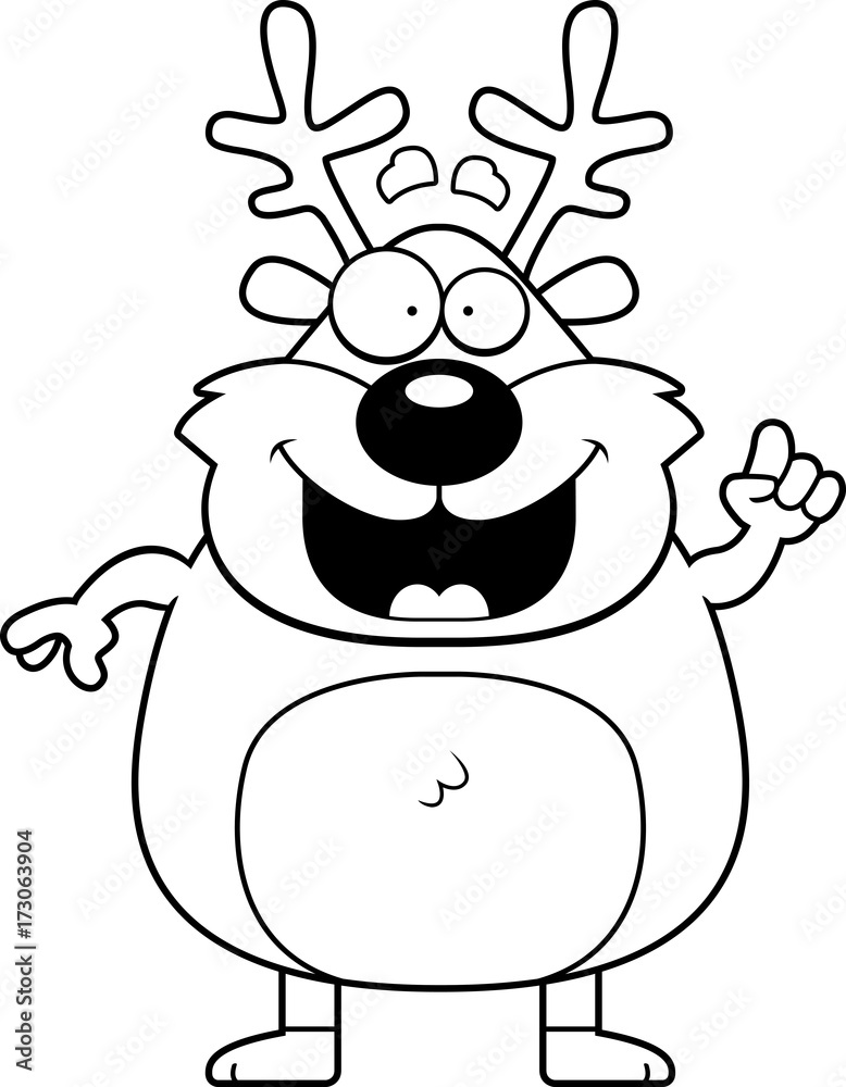 Fototapeta premium Cartoon Reindeer Idea