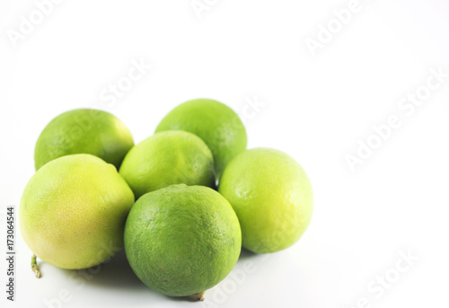 Peruavian green lemon isolated photo
