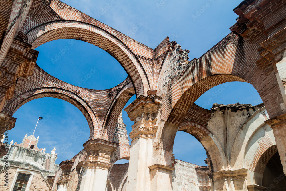 Ruins of the Cathedral of Santiago in Antigua Guatemala