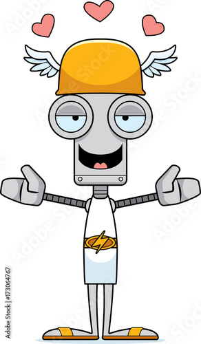Cartoon Hermes Robot Hug