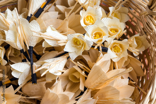 Fototapeta Naklejka Na Ścianę i Meble -  Kind of wood flower to be placed on the site of cremation in Thailand