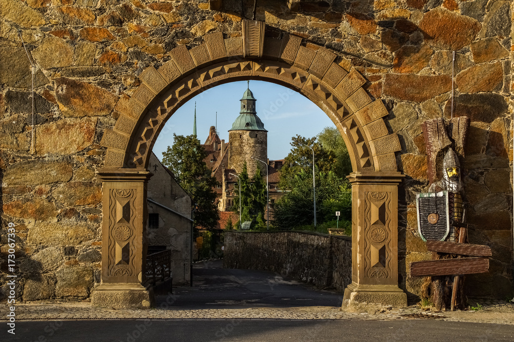 Medieval Czocha castle in Lesna village, Poland