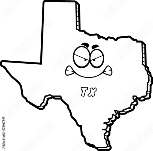 Cartoon Angry Texas