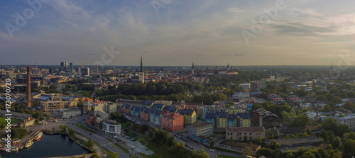 Aerial view panorama city Tallinn  Estonia.