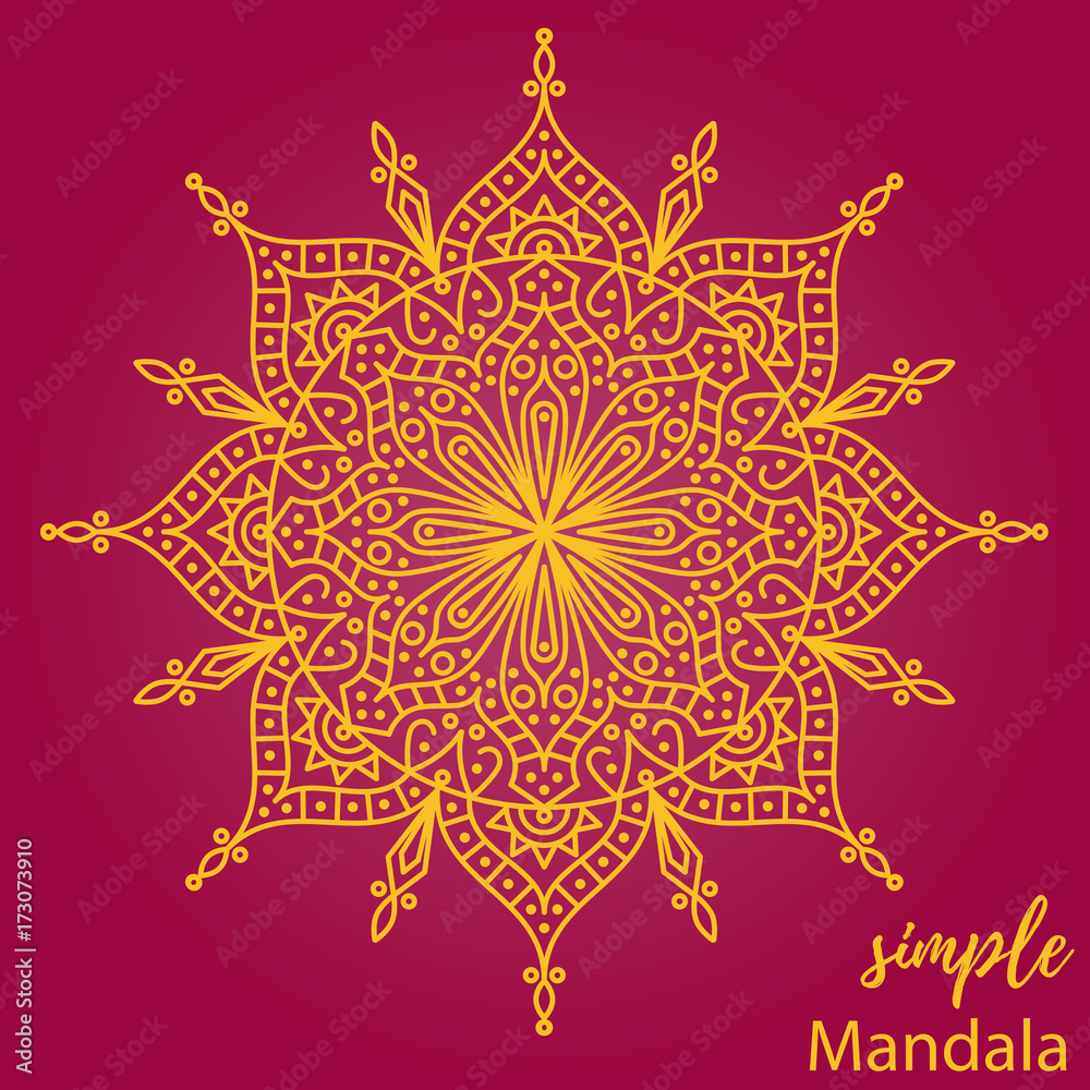 Mandala ornament vector doodle 