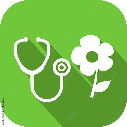 Icône de médecine alternative naturelle par les plantes
