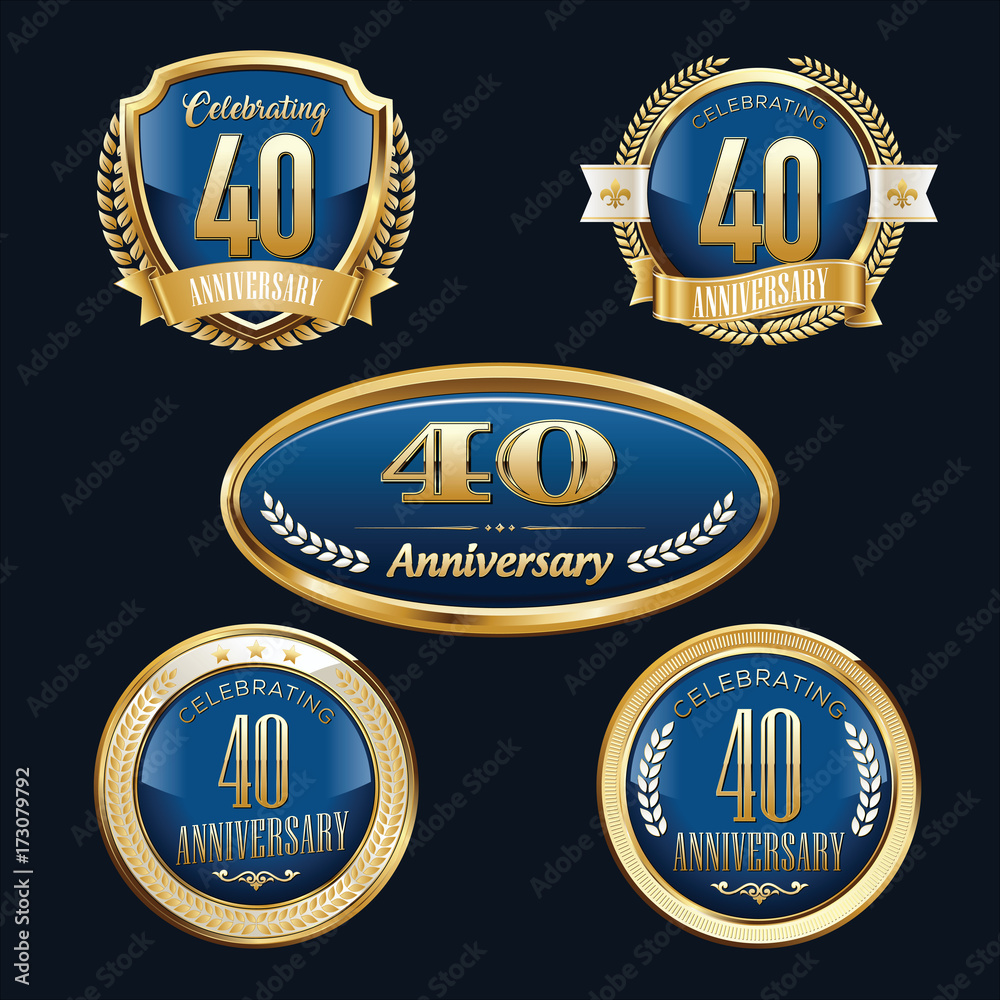 Premium Set of Anniversary Badges.