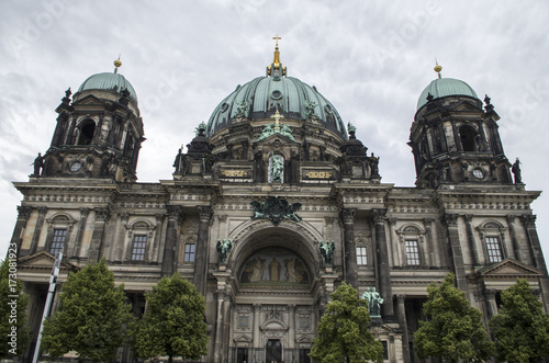 Berlin dom in a cloudy day, frontal view