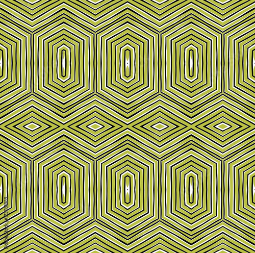 Seamless striped vector pattern. Vintage colored decorative repainting background with tribal and ethnic motifs. Abstract geometric roughly hatched shapes colored with hand drawn brush stokes.
