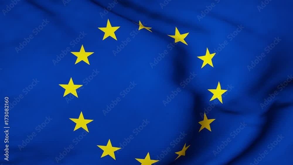 The EU flag waving in the wind. The European Union flag flaps in the breeze, filling the whole frame. See portfolio for similar and much more! The EU flag waving in the wind. The European Union flag flaps in the breeze, filling the whole frame. See portfolio for similar and much more!