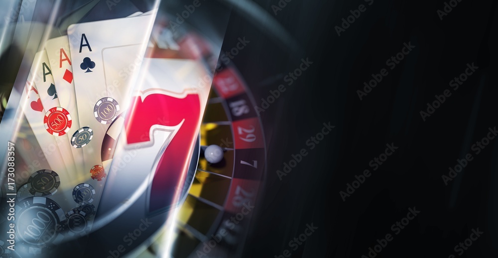 Fototapeta premium Dark Casino Banner Background