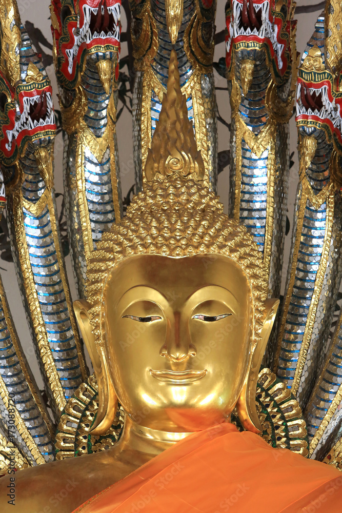 Golden Buddha taking the earth to witness. Wat Pho - Wat Phra Chettuphon. 1788. Bangkok.