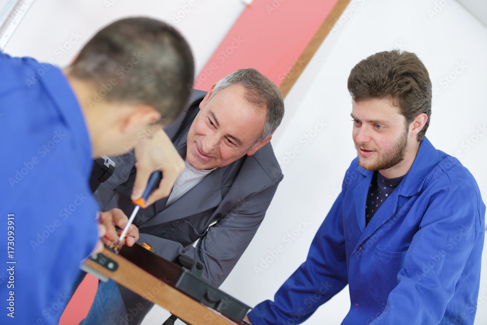 Fototapeta premium vocational teacher with students