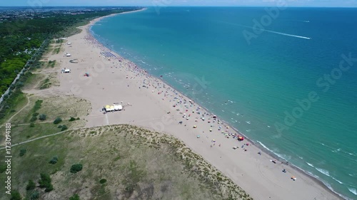 Wallpaper Mural Italy, the beach of the Adriatic sea. Rest on the sea near Venice. Aerial FPV drone flights. Torontodigital.ca