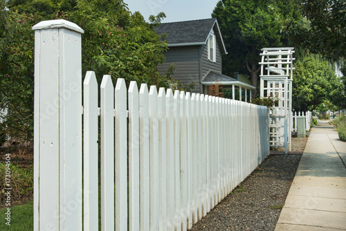 Picket fence with archway
