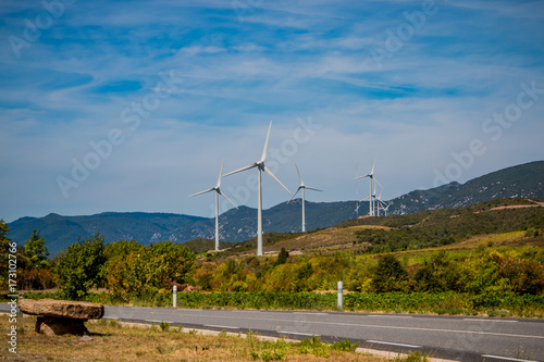 Parc éolien dans les Pyrénées