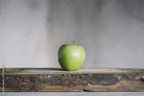 One green apple