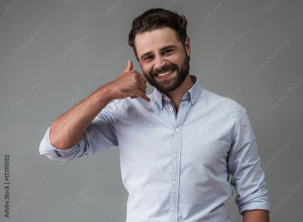 Handsome bearded businessman Handsome bearded businessman