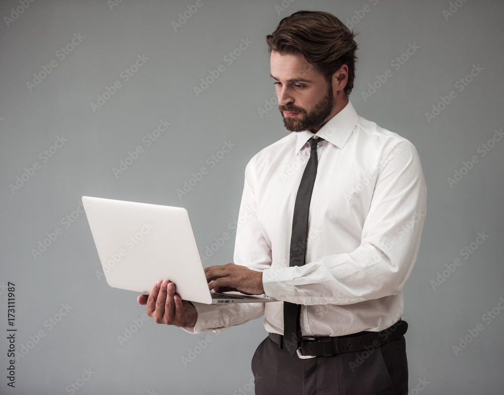 Handsome bearded businessman Handsome bearded businessman