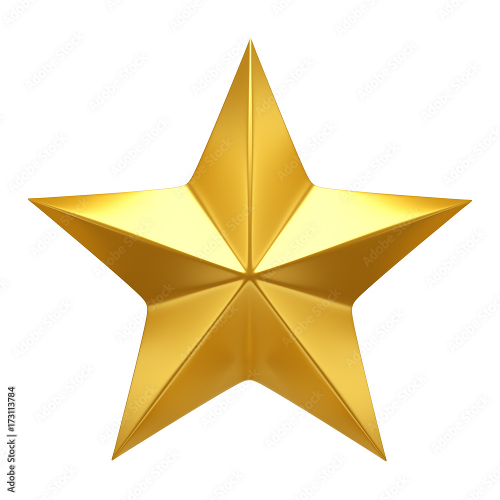 Golden Star - 3d render Golden Star - 3d render
