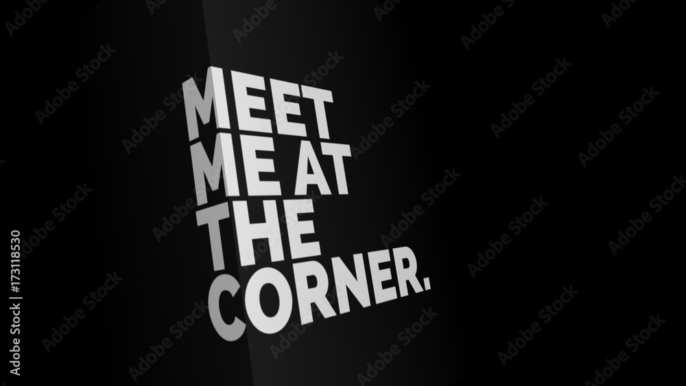 Meet Me At The Corner Stock 템플릿 Adobe Stock