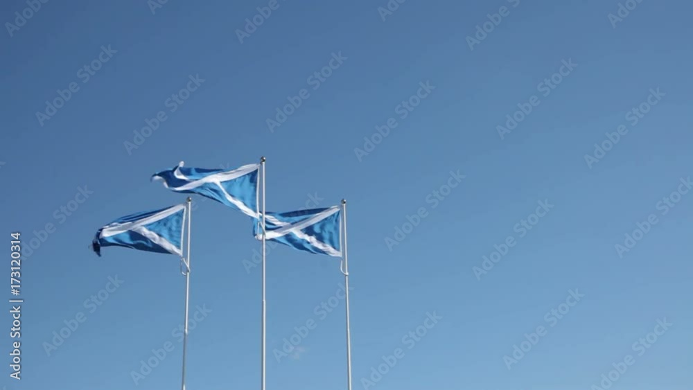 Three Scottish Saltires blowing in the Wind Three Scottish Saltires blowing in the Wind