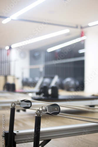 Pilates machine in gym studio