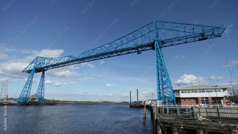Timelapse of the Transporter Bridge at Teesside, England Timelapse of the Transporter Bridge at Teesside, England