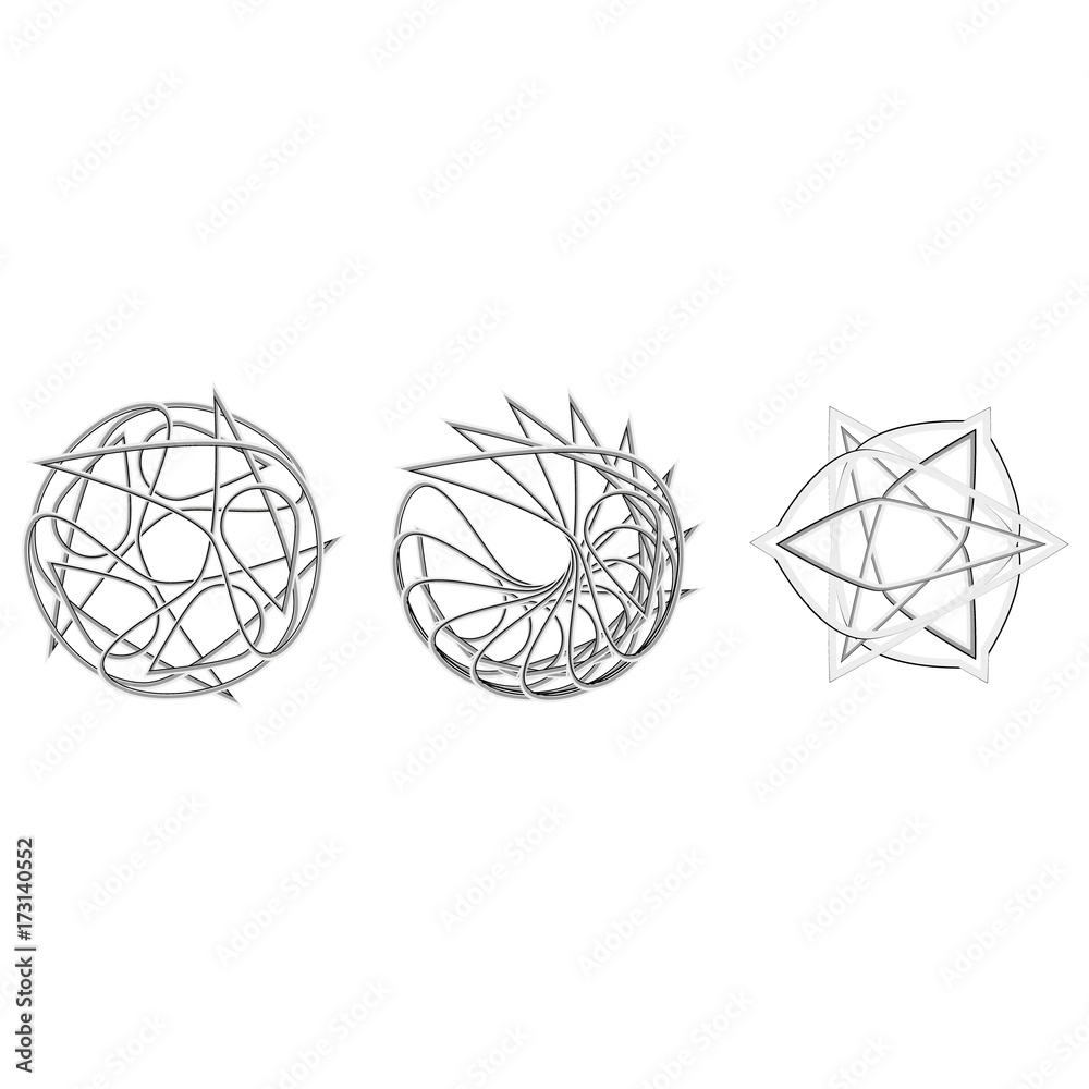 Symbols and symmetrical geometric pattern vector EPS10