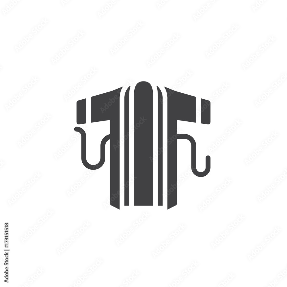 Bathrobe icon vector, filled flat sign, solid pictogram isolated on white. Symbol, logo illustration. Bathrobe icon vector, filled flat sign, solid pictogram isolated on white. Symbol, logo illustration.