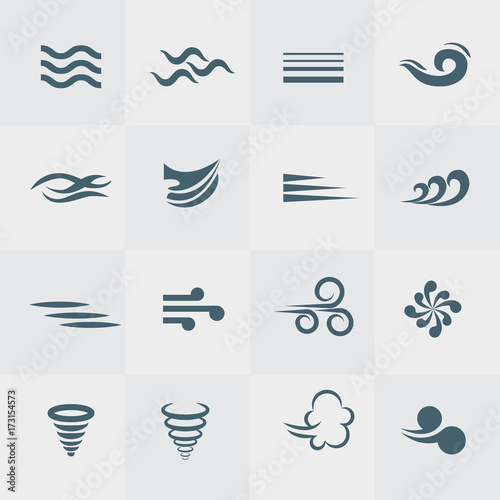 Illustration vector of wind icon collection