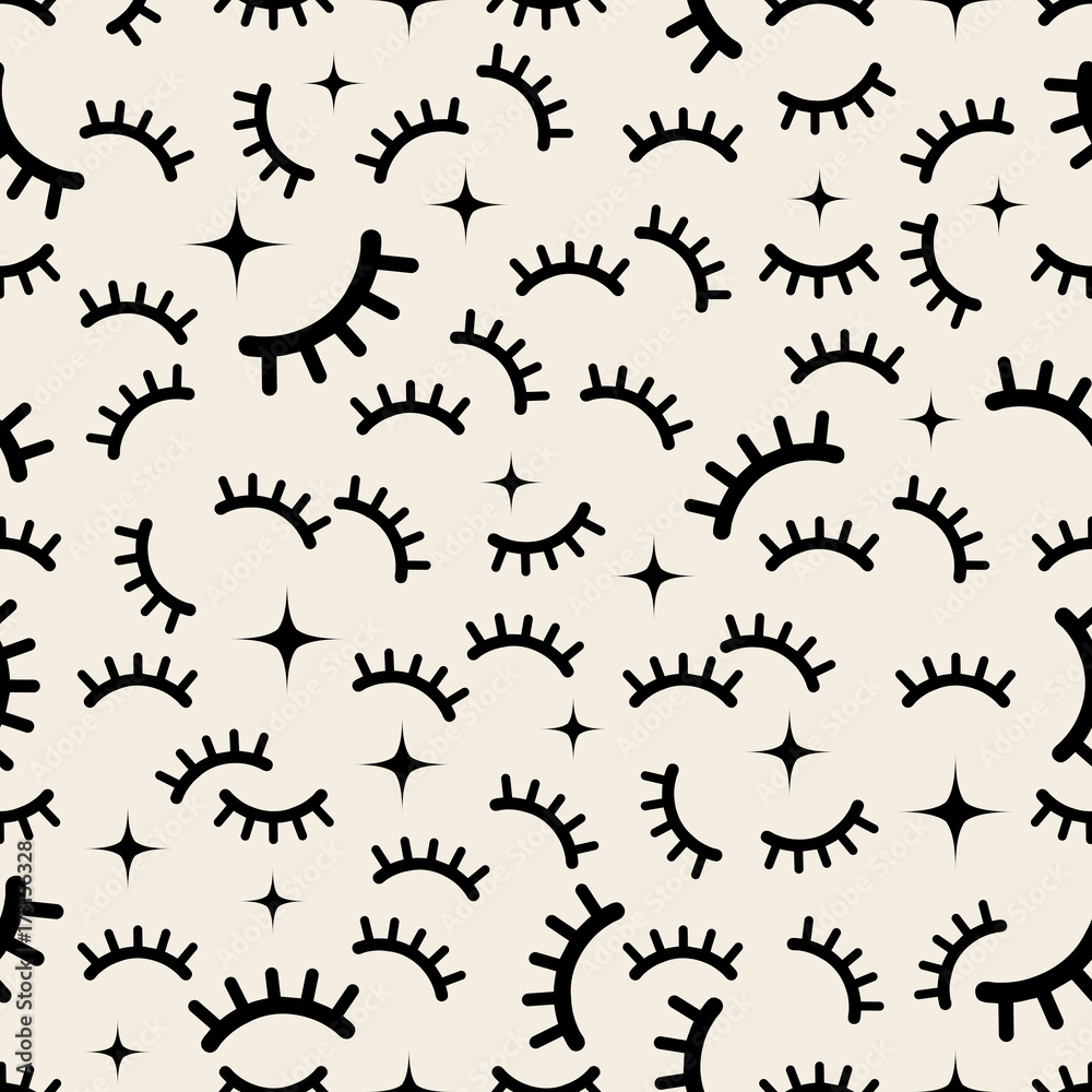 seamless monochrome eyelash pattern background seamless monochrome eyelash pattern background
