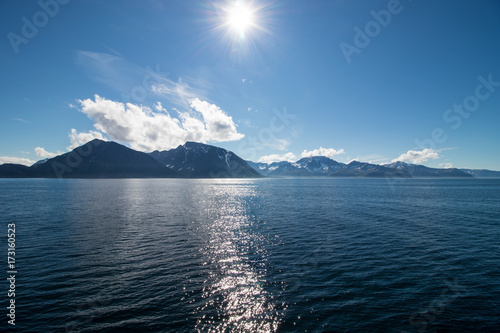 Beautiful coastal landscape outside the village of Oksfjord in Loppa municipality in Finnmark county, Norway.  photo