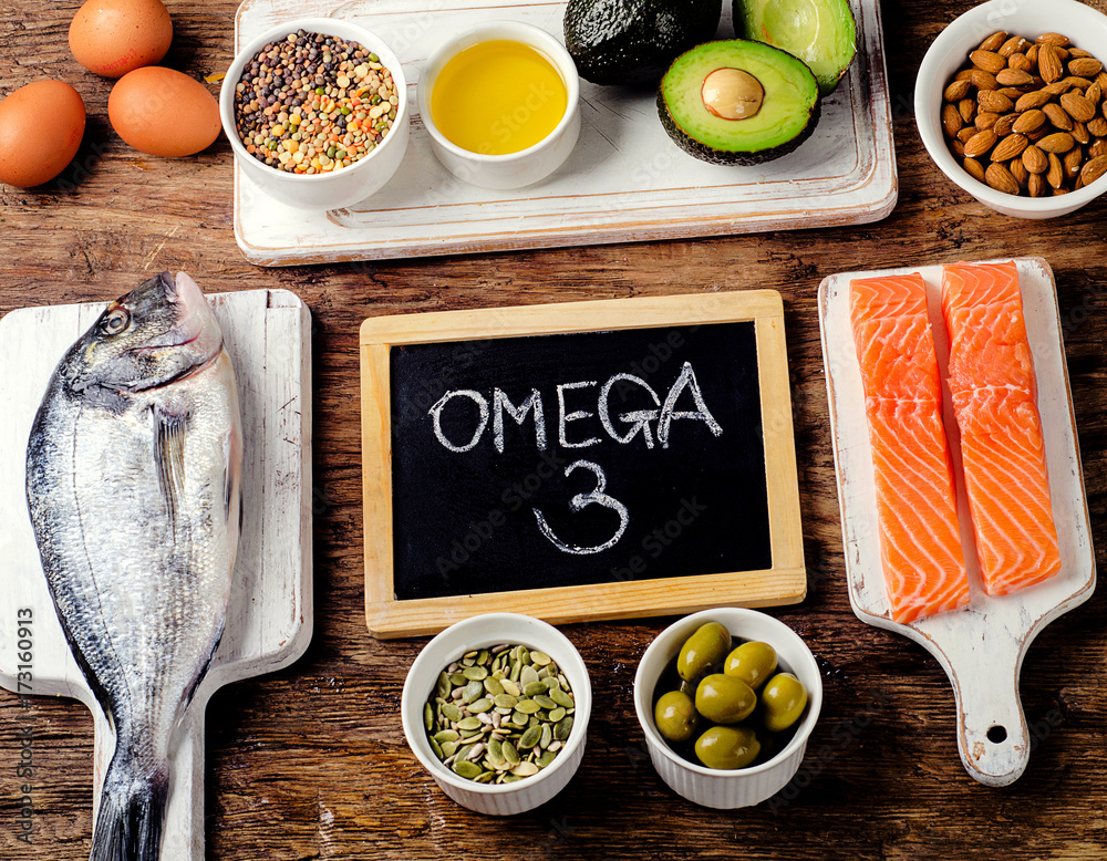 Food rich in omega 3 - obrazy, fototapety, plakaty 