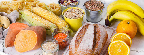Products rich of carbohydrates photo