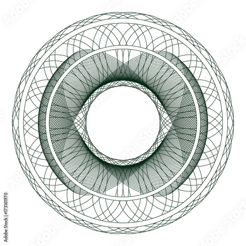 circle rossete. protective watermark layer for certificate, voucher, money design. vector illustration