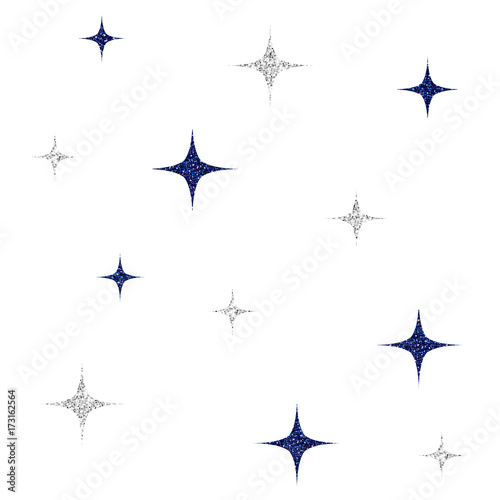 seamless silver and pink glitter star pattern background
