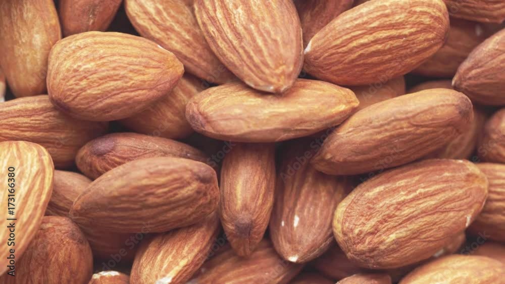 Almonds rotating close up, 4k, UHD Almonds rotating close up, 4k, UHD