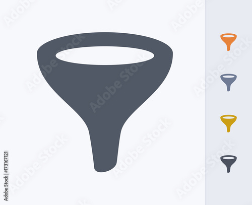 Funnel - Carbon Icons. A professional, pixel-perfect icon designed on a 32 x 32 pixel grid and redesigned on a 16 x 16 pixel grid for very small sizes.