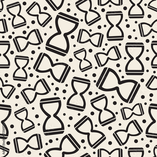 seamless monochrome hourglass pattern background