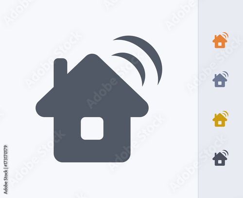 Home WiFi - Carbon Icons. A professional, pixel-perfect icon designed on a 32 x 32 pixel grid and redesigned on a 16 x 16 pixel grid for very small sizes.