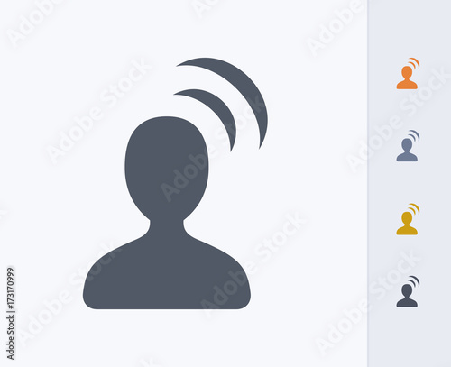 User Broadcast - Carbon Icons. A professional, pixel-perfect icon designed on a 32 x 32 pixel grid and redesigned on a 16 x 16 pixel grid for very small sizes.