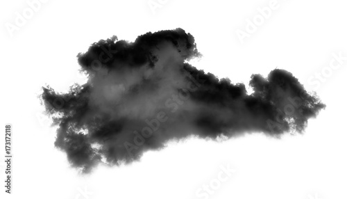 black Clouds on white background