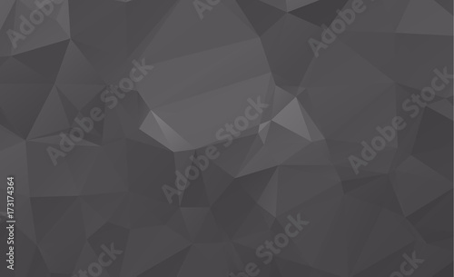 Black Dark Polygonal Low Pattern. Geometric Pattern.Repeating pattern with triangle shapes.Seamless texture for your design.Repeating pattern