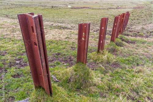 World War Two Anti Tank rails photo