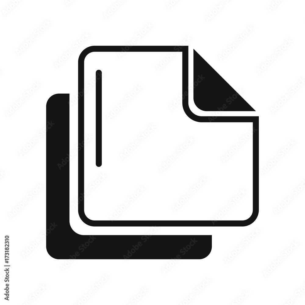 Vector illustration of a flat icon in the form of two documents, a picture for an application, a website, a business presentation, infographics on a white background Vector illustration of a flat icon in the form of two documents, a picture for an application, a website, a business presentation, infographics on a white background