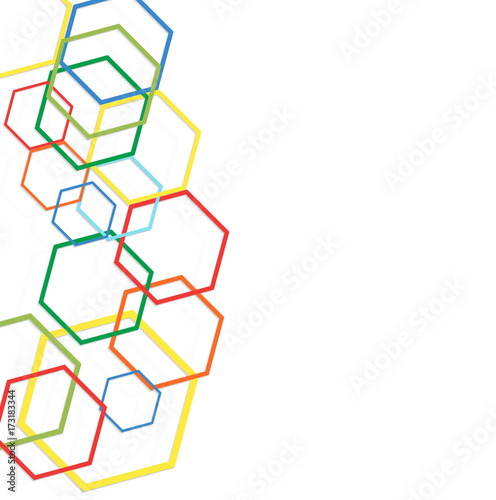 Abstract geometric background with hexagons. Vector design