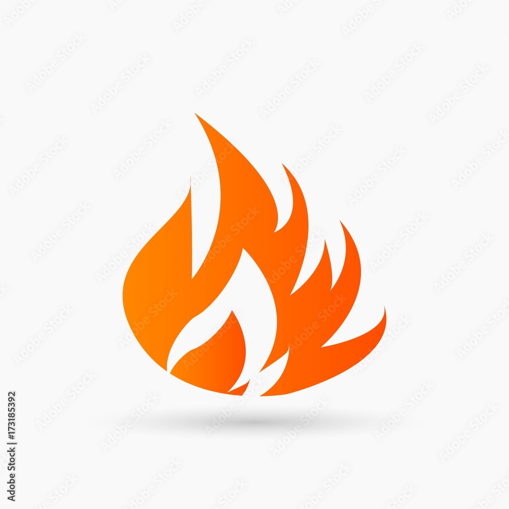 abstract vector Fire Icon orange abstract vector Fire Icon orange